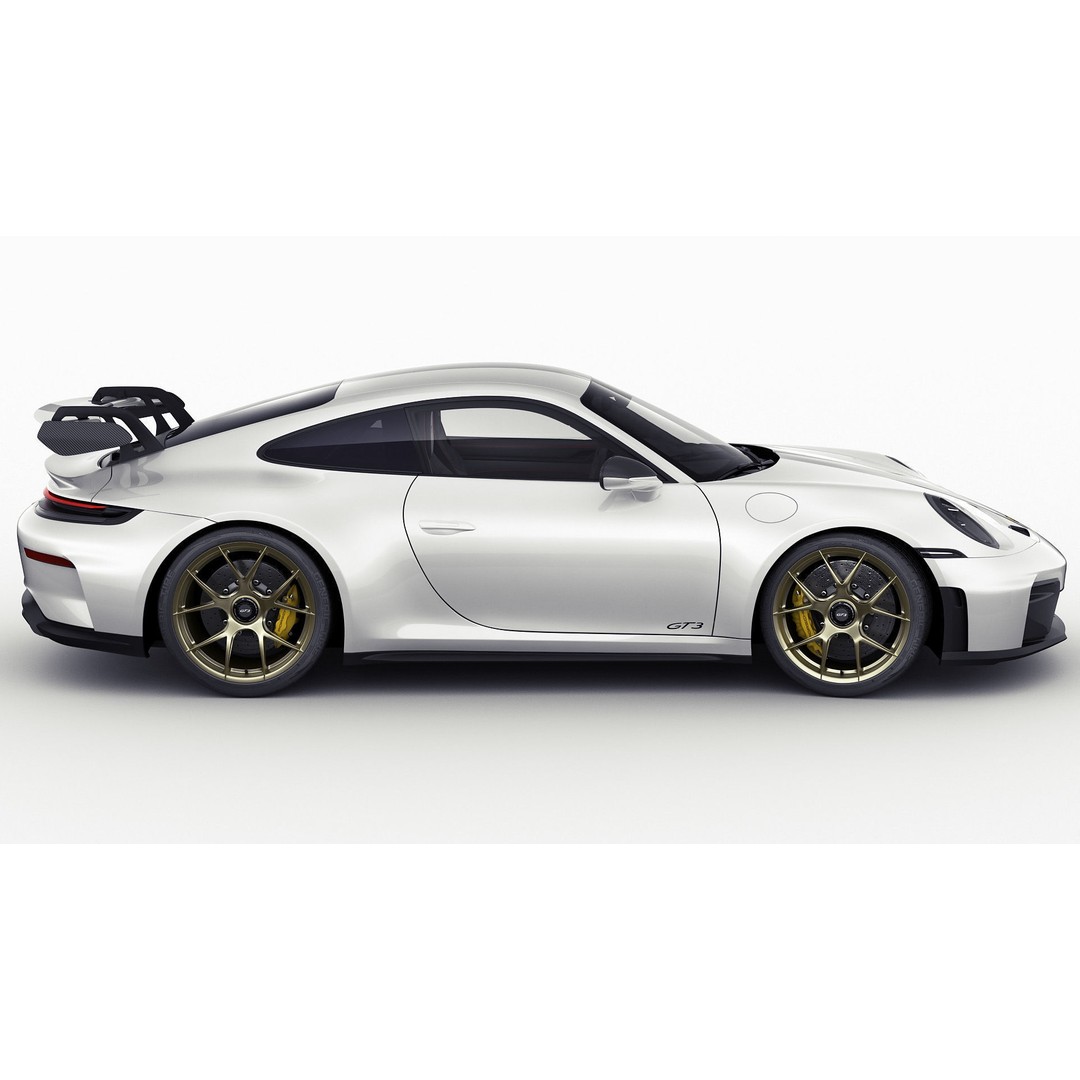 Porsche 911 GT3 Weissach 2025 3D Model – High Poly Game Asset, FBX/OBJ/Blender - View 8