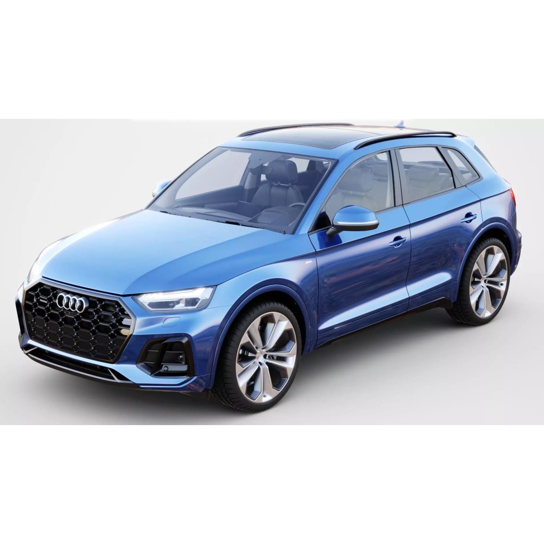 Audi Q5 2021 3D Model – High Poly SUV with Open Doors, FBX, Blender - View 2