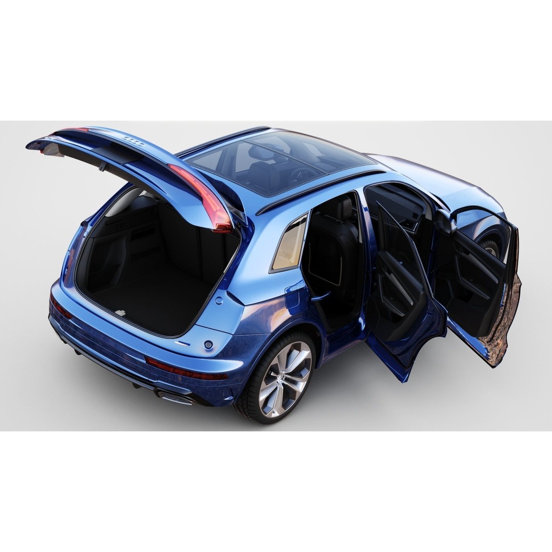 Audi Q5 2021 3D Model – High Poly SUV with Open Doors, FBX, Blender - View 3
