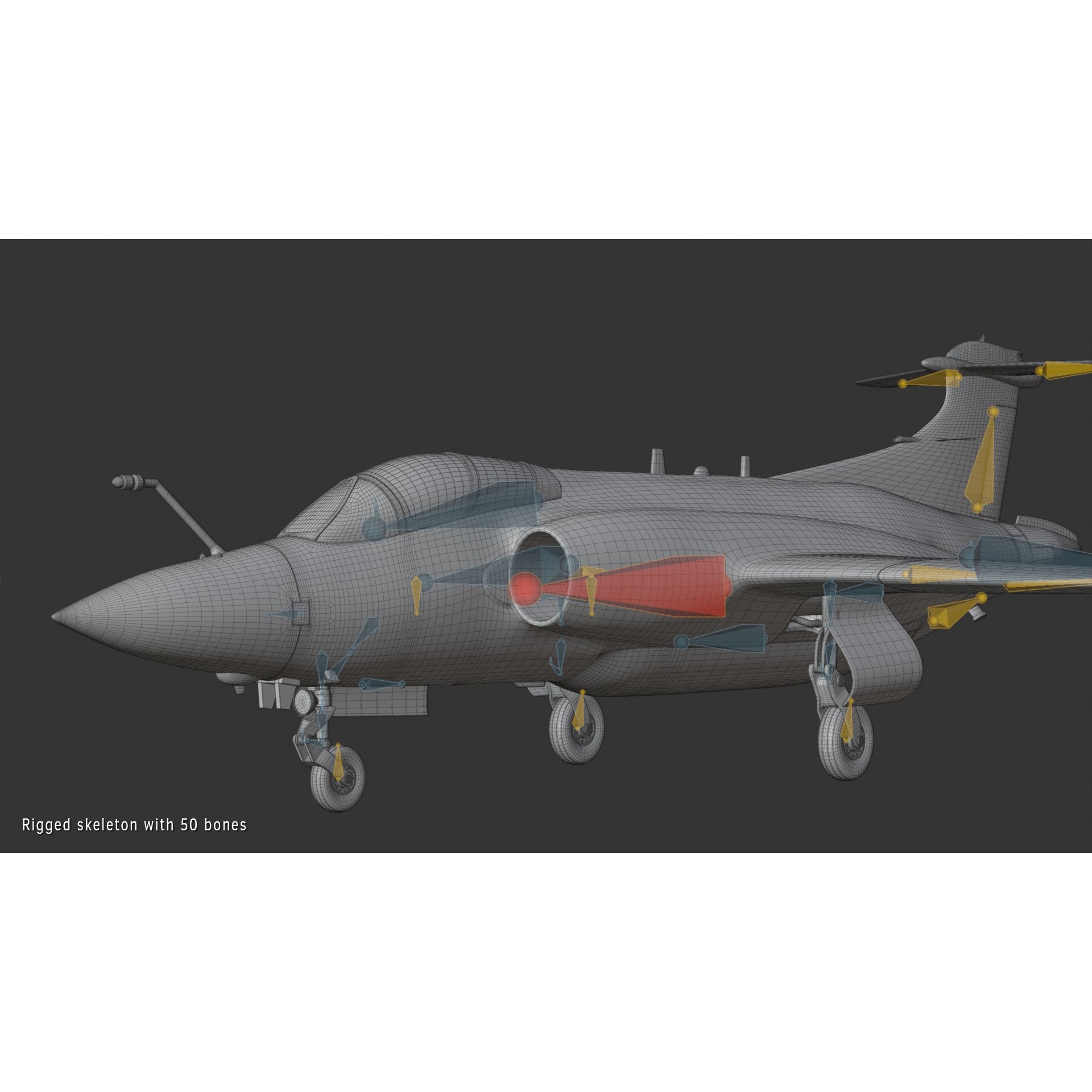 Blackburn Buccaneer S2 - Rigged PBR Game-Ready 3D Model - View 15