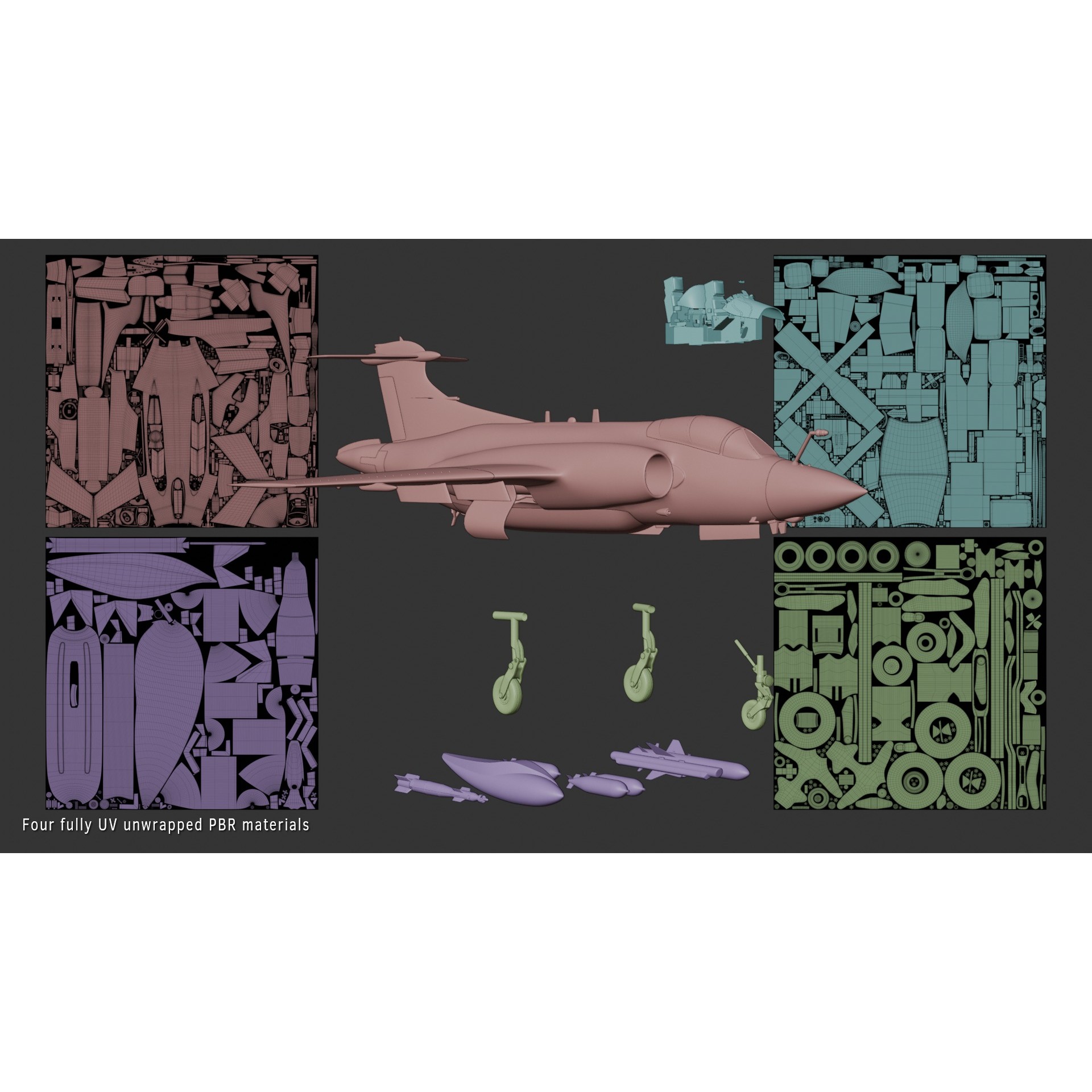 Blackburn Buccaneer S2 - Rigged PBR Game-Ready 3D Model - View 24