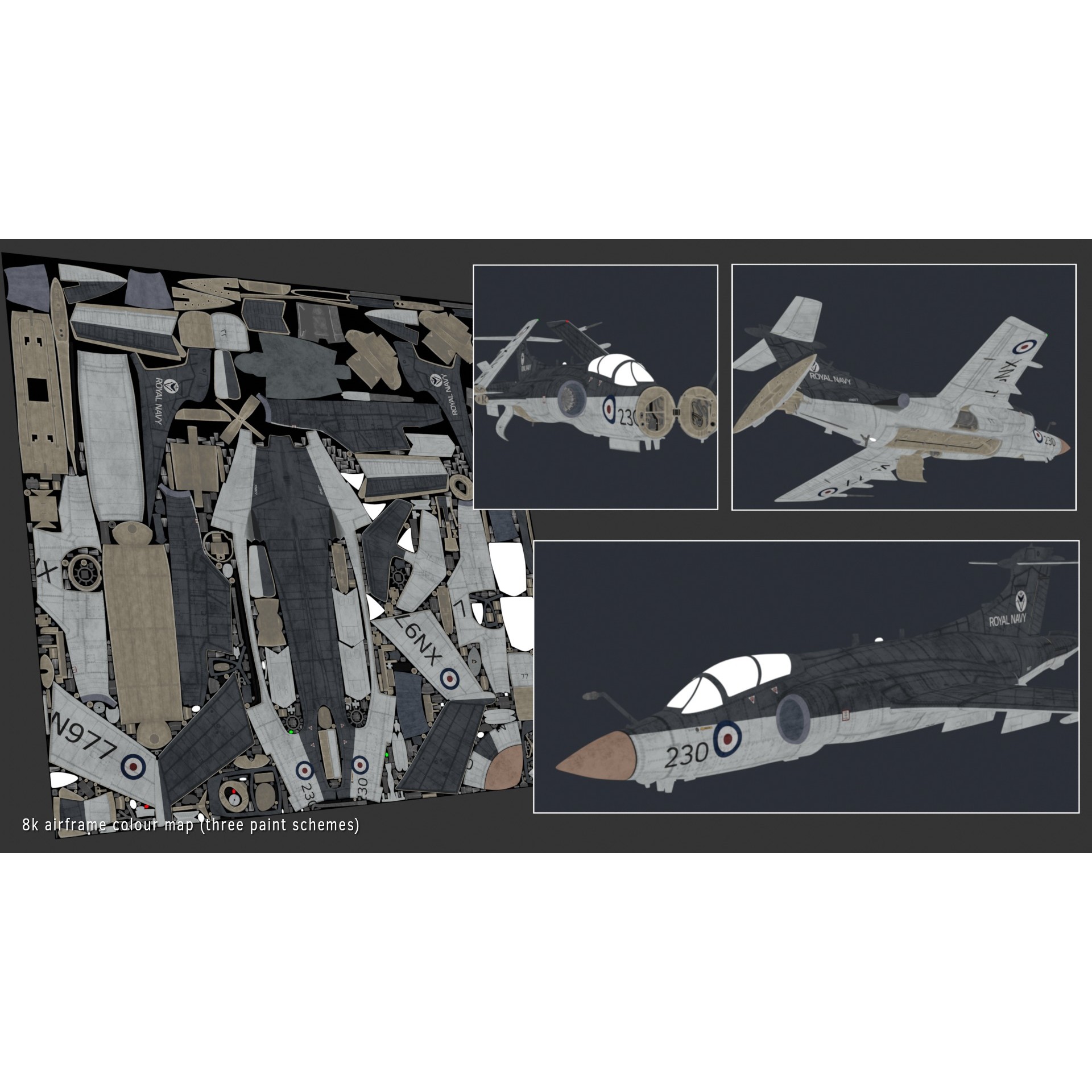 Blackburn Buccaneer S2 - Rigged PBR Game-Ready 3D Model - View 25