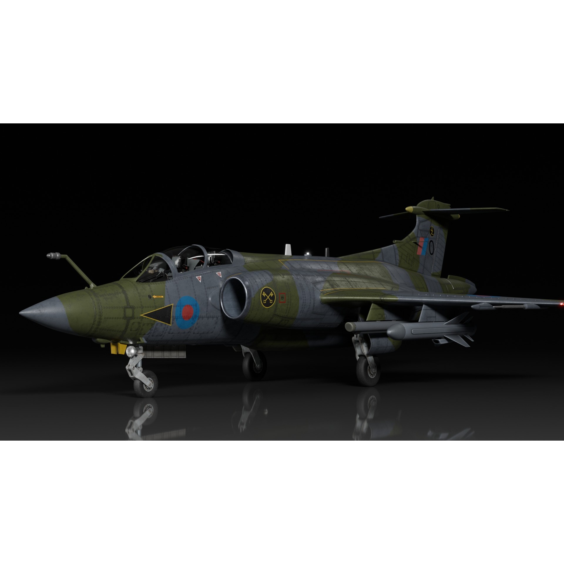 Blackburn Buccaneer S2 - Rigged PBR Game-Ready 3D Model - View 4