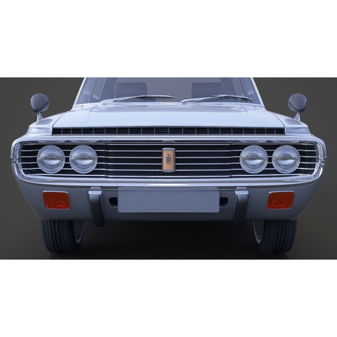 Toyota Crown Sedan 3D Model – Classic Japanese Car, Game-Ready FBX - View 14