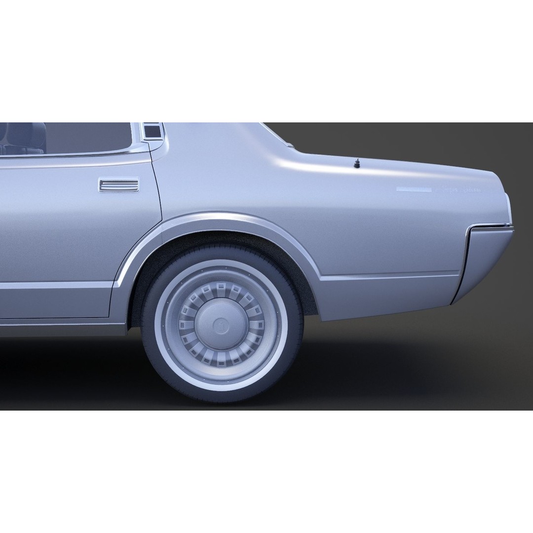 Toyota Crown Sedan 3D Model – Classic Japanese Car, Game-Ready FBX - View 17