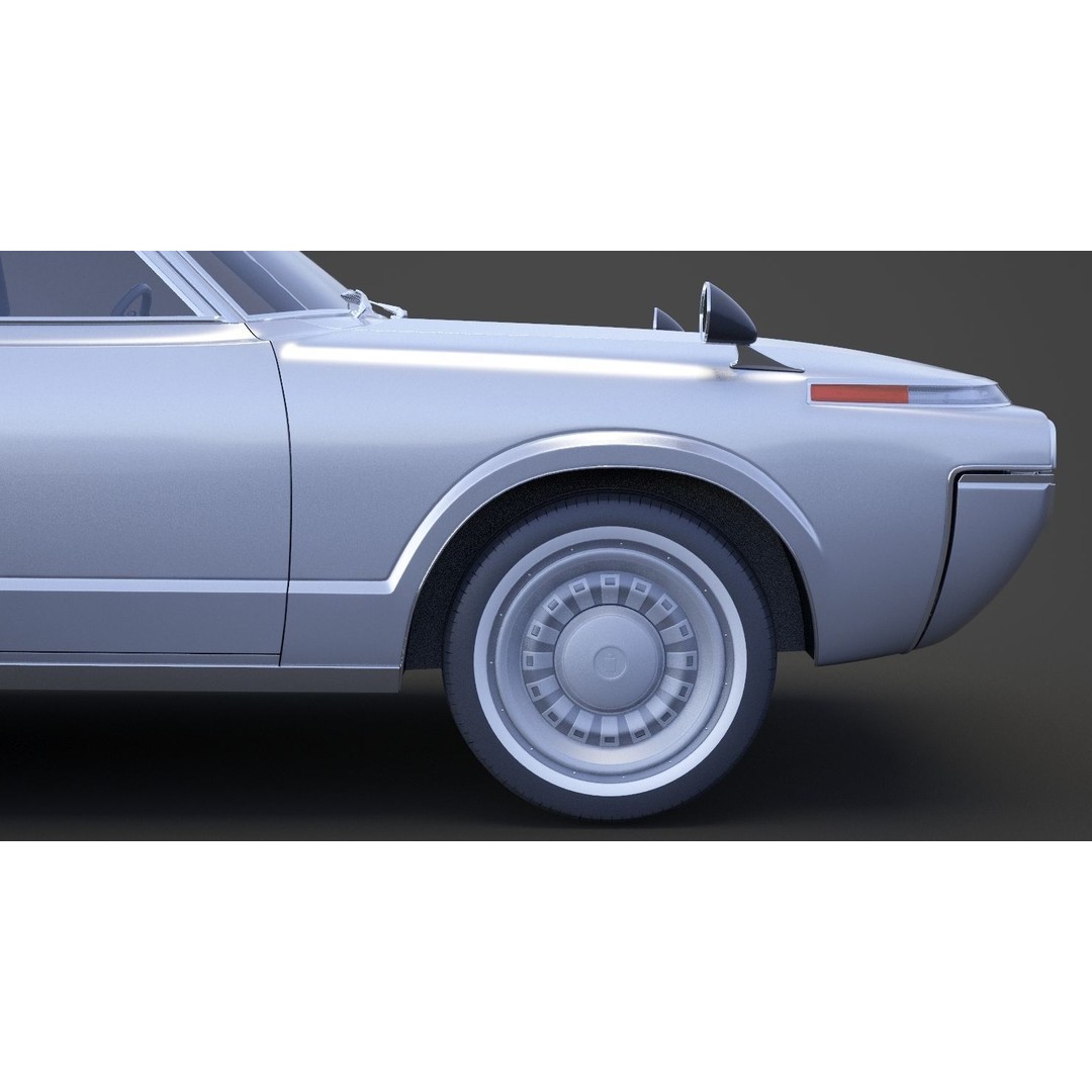 Toyota Crown Sedan 3D Model – Classic Japanese Car, Game-Ready FBX - View 18