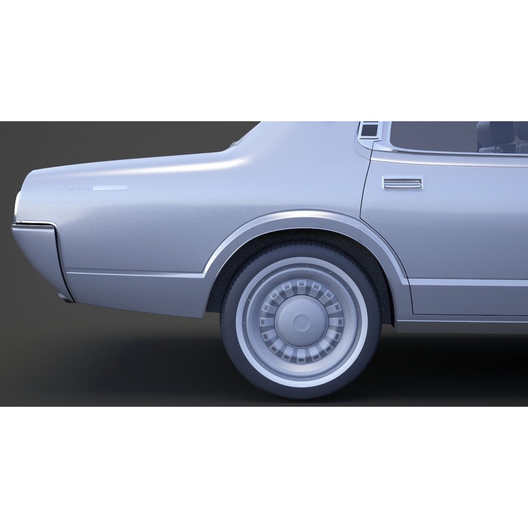 Toyota Crown Sedan 3D Model – Classic Japanese Car, Game-Ready FBX - View 19