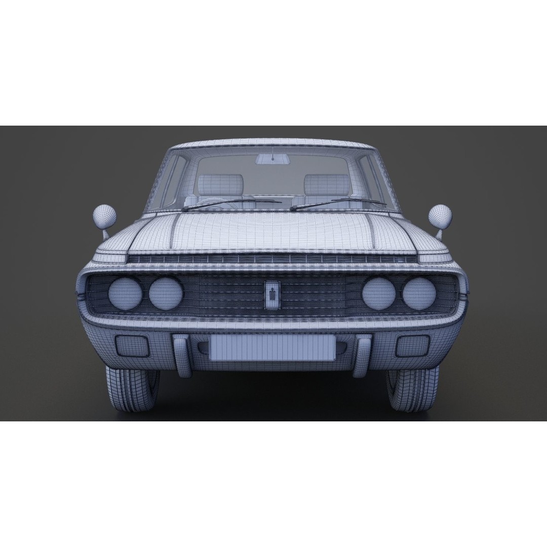 Toyota Crown Sedan 3D Model – Classic Japanese Car, Game-Ready FBX - View 26