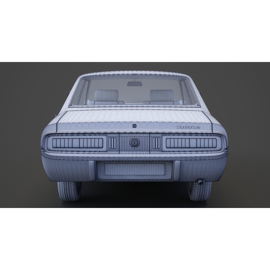 Toyota Crown Sedan 3D Model – Classic Japanese Car, Game-Ready FBX - View 27