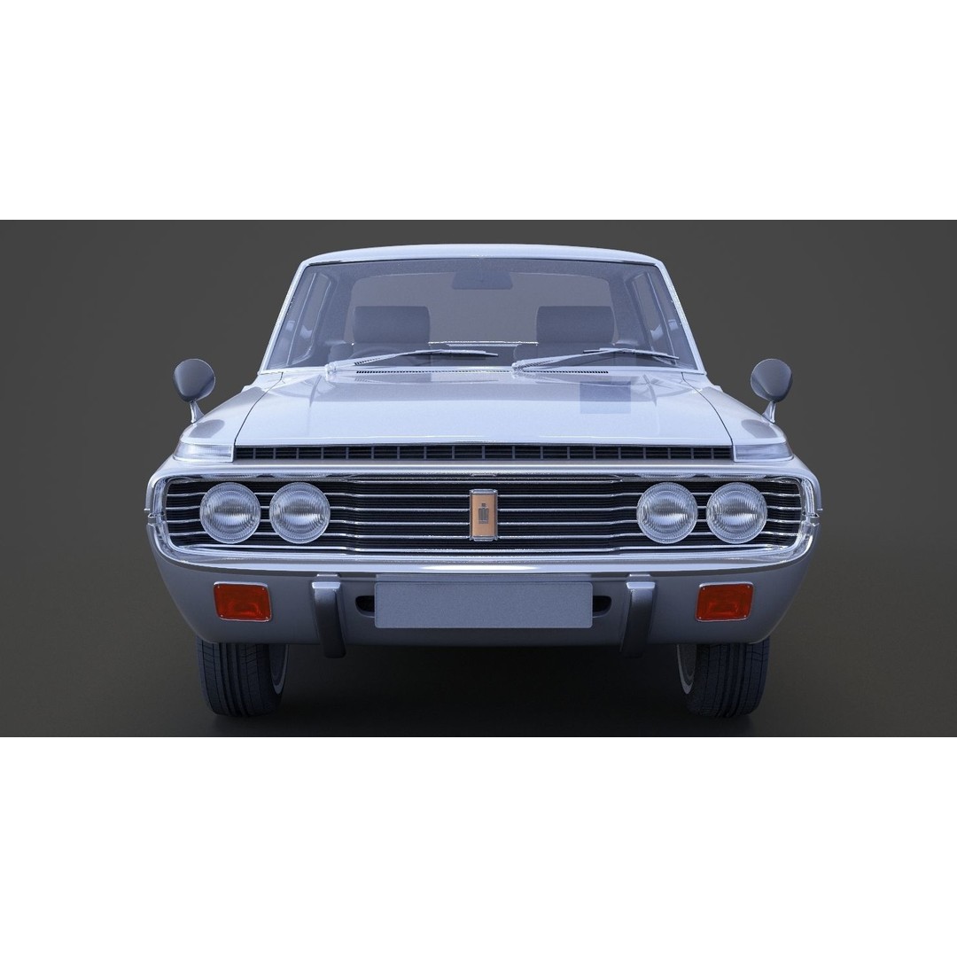 Toyota Crown Sedan 3D Model – Classic Japanese Car, Game-Ready FBX - View 4
