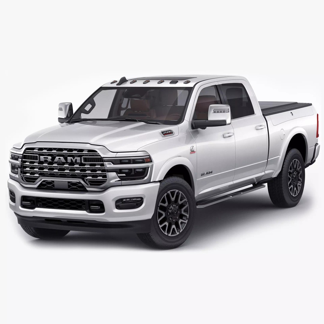 Ram 2500 HD Limited Longhorn 2025 3D Model – High Poly Realistic Truck, FBX, OBJ, Blender - View 2