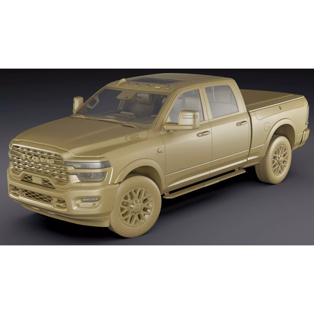 Ram 2500 HD Limited Longhorn 2025 3D Model – High Poly Realistic Truck, FBX, OBJ, Blender - View 32