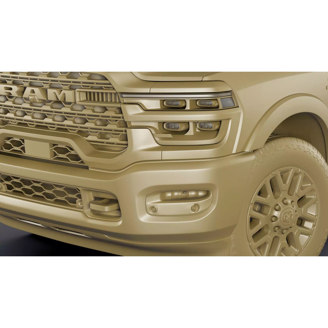 Ram 2500 HD Limited Longhorn 2025 3D Model – High Poly Realistic Truck, FBX, OBJ, Blender - View 34