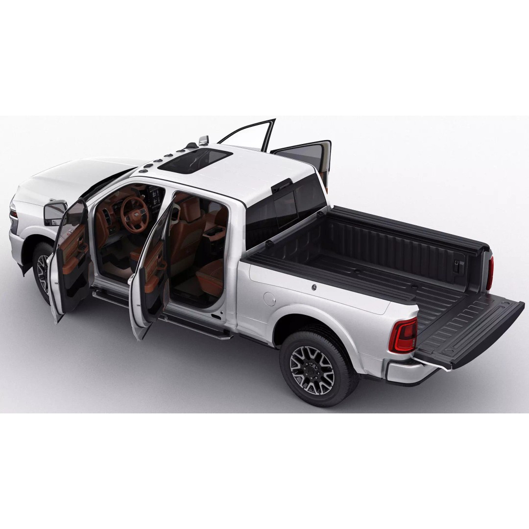 Ram 2500 HD Limited Longhorn 2025 3D Model – High Poly Realistic Truck, FBX, OBJ, Blender - View 4