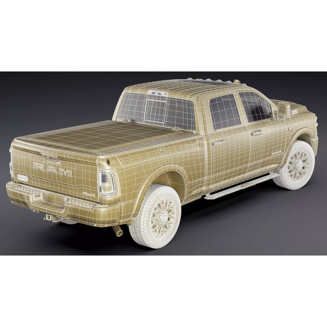 Ram 2500 HD Limited Longhorn 2025 3D Model – High Poly Realistic Truck, FBX, OBJ, Blender - View 40