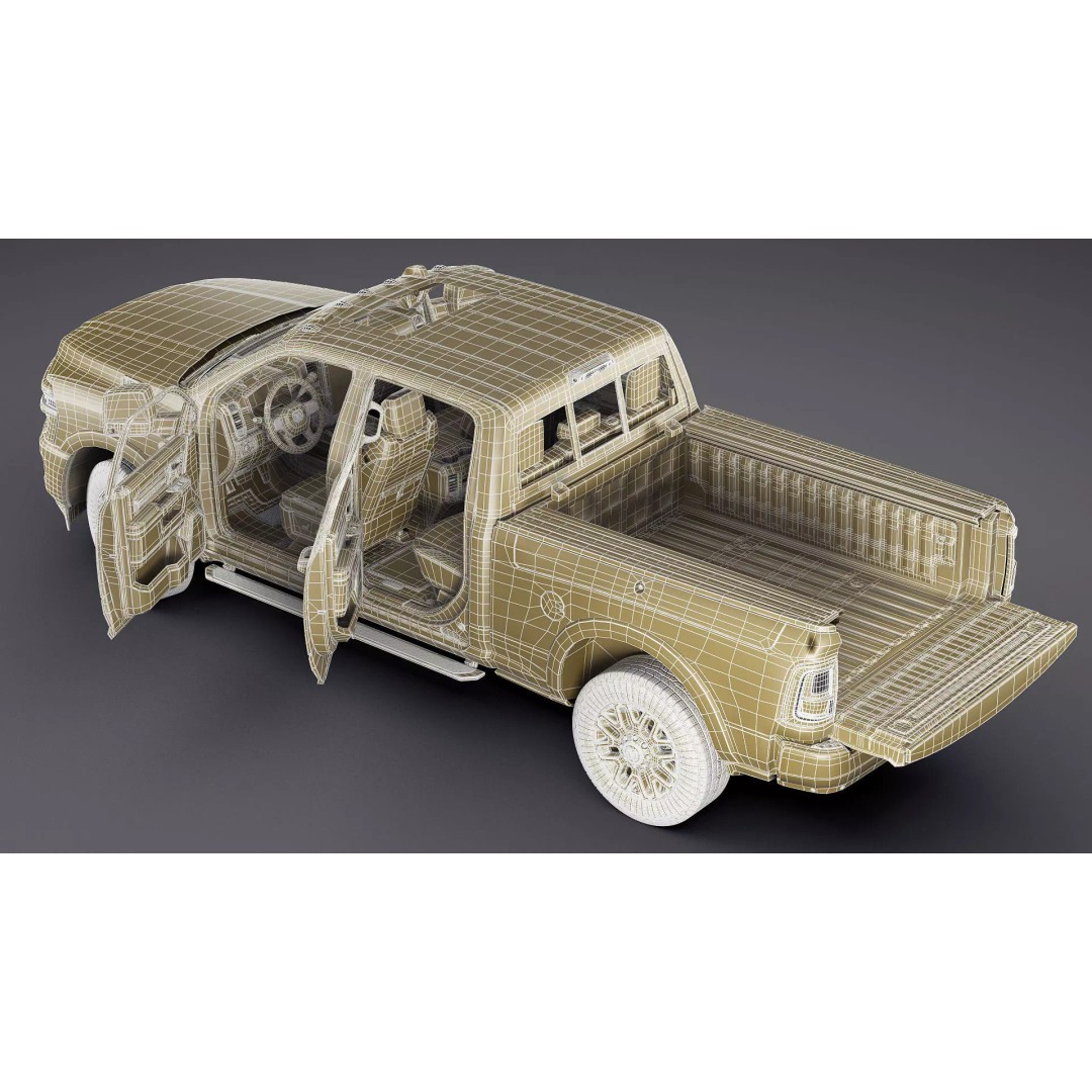 Ram 2500 HD Limited Longhorn 2025 3D Model – High Poly Realistic Truck, FBX, OBJ, Blender - View 43