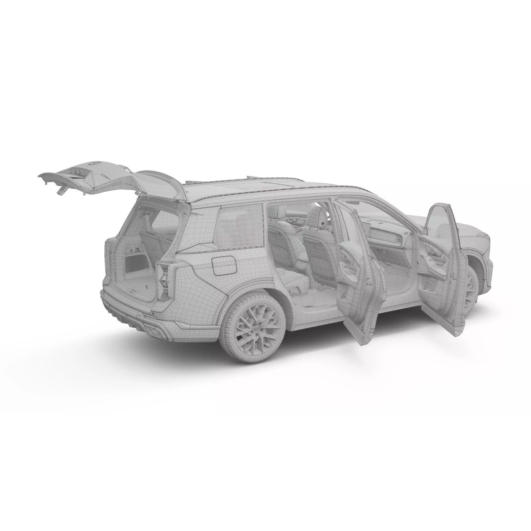2026 GAC GS8 3D Model – Realistic SUV with Interior, FBX, Blender