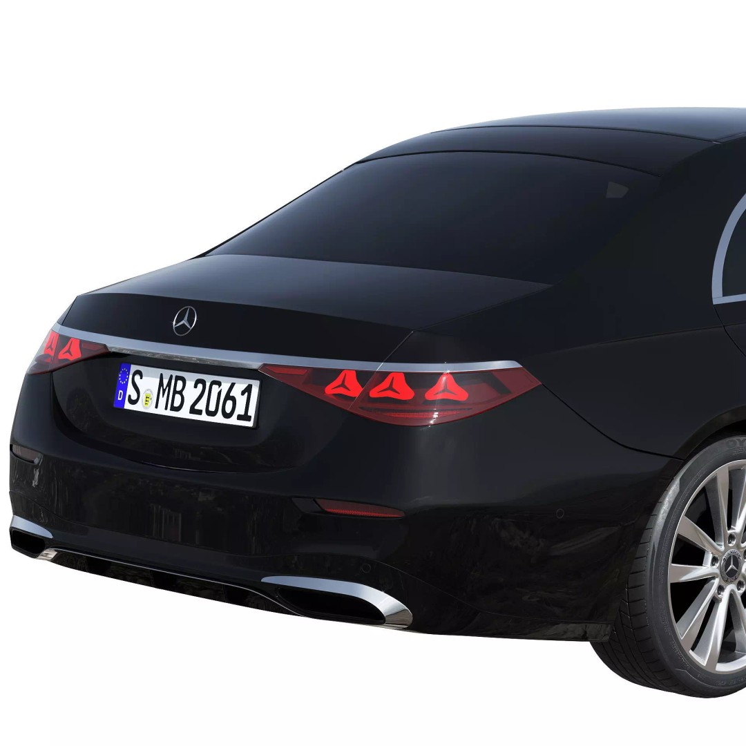 2027 Mercedes-Benz S 680 GUARD 3D Model – Luxury Sedan, PBR Textures, FBX - View 10