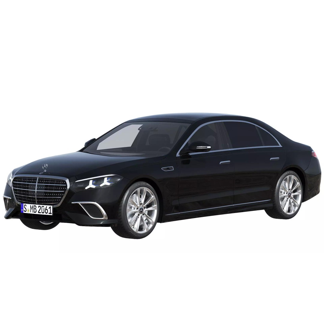 2027 Mercedes-Benz S 680 GUARD 3D Model – Luxury Sedan, PBR Textures, FBX - View 4