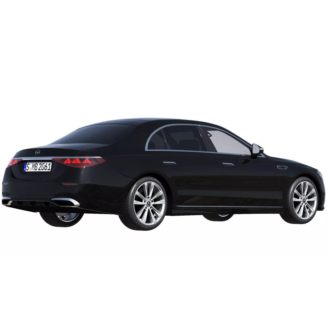 2027 Mercedes-Benz S 680 GUARD 3D Model – Luxury Sedan, PBR Textures, FBX - View 5