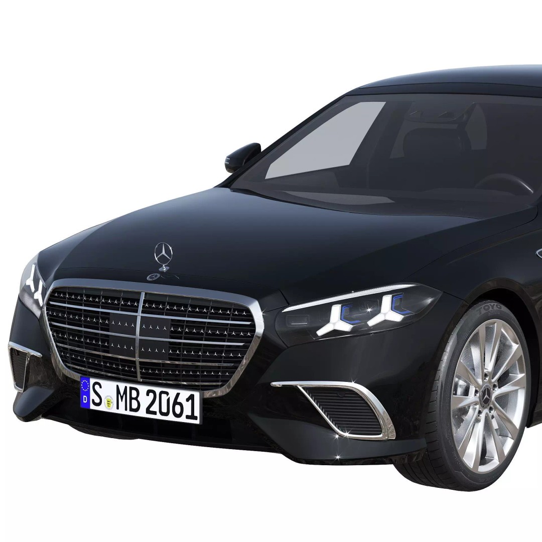2027 Mercedes-Benz S 680 GUARD 3D Model – Luxury Sedan, PBR Textures, FBX - View 9