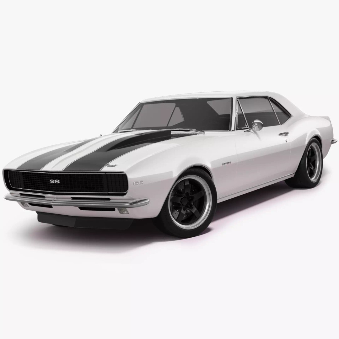 Chevrolet Camaro 1967 3D Model – Pro Touring High Poly Asset, FBX, Blender - View 2