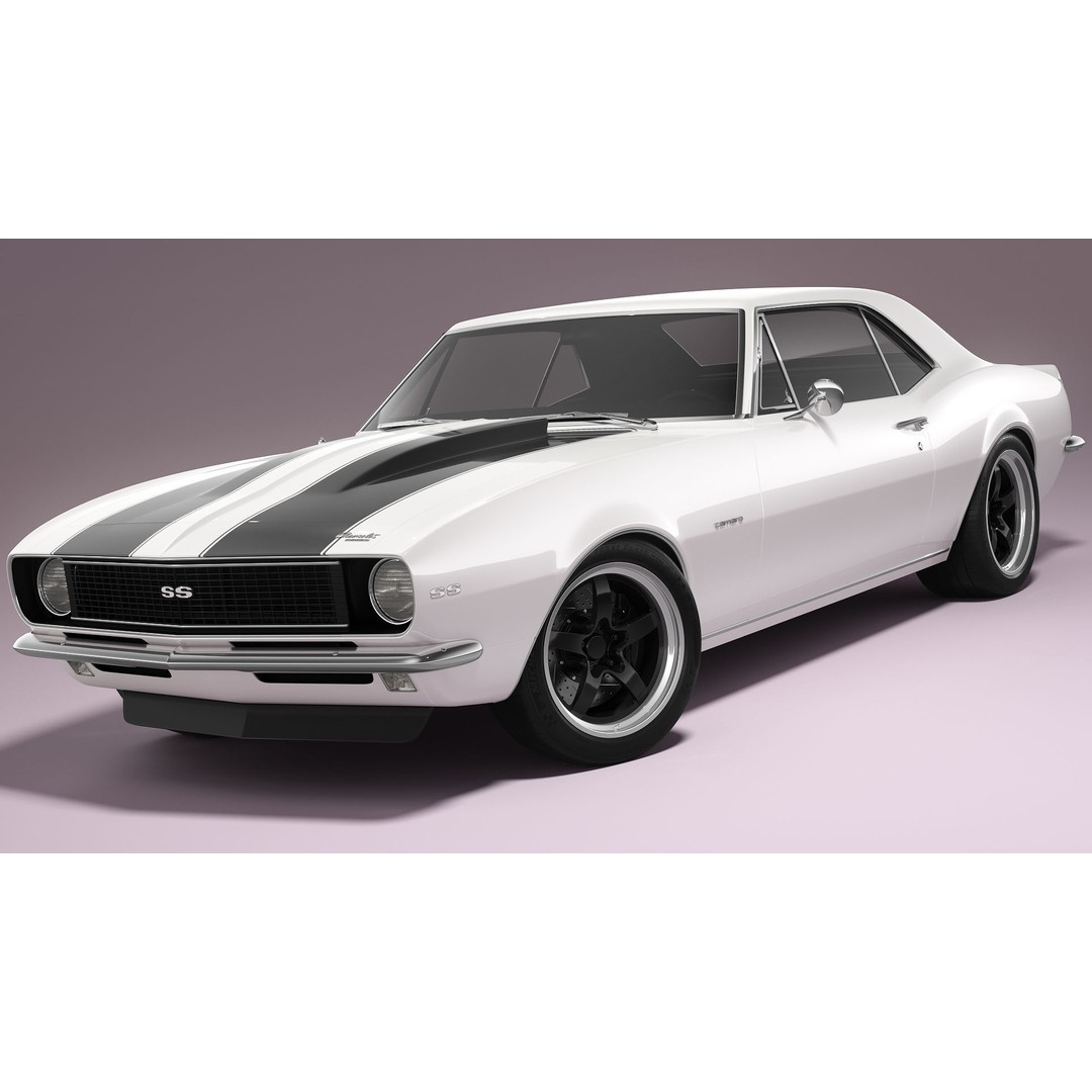 Chevrolet Camaro 1967 3D Model – Pro Touring High Poly Asset, FBX, Blender - View 4