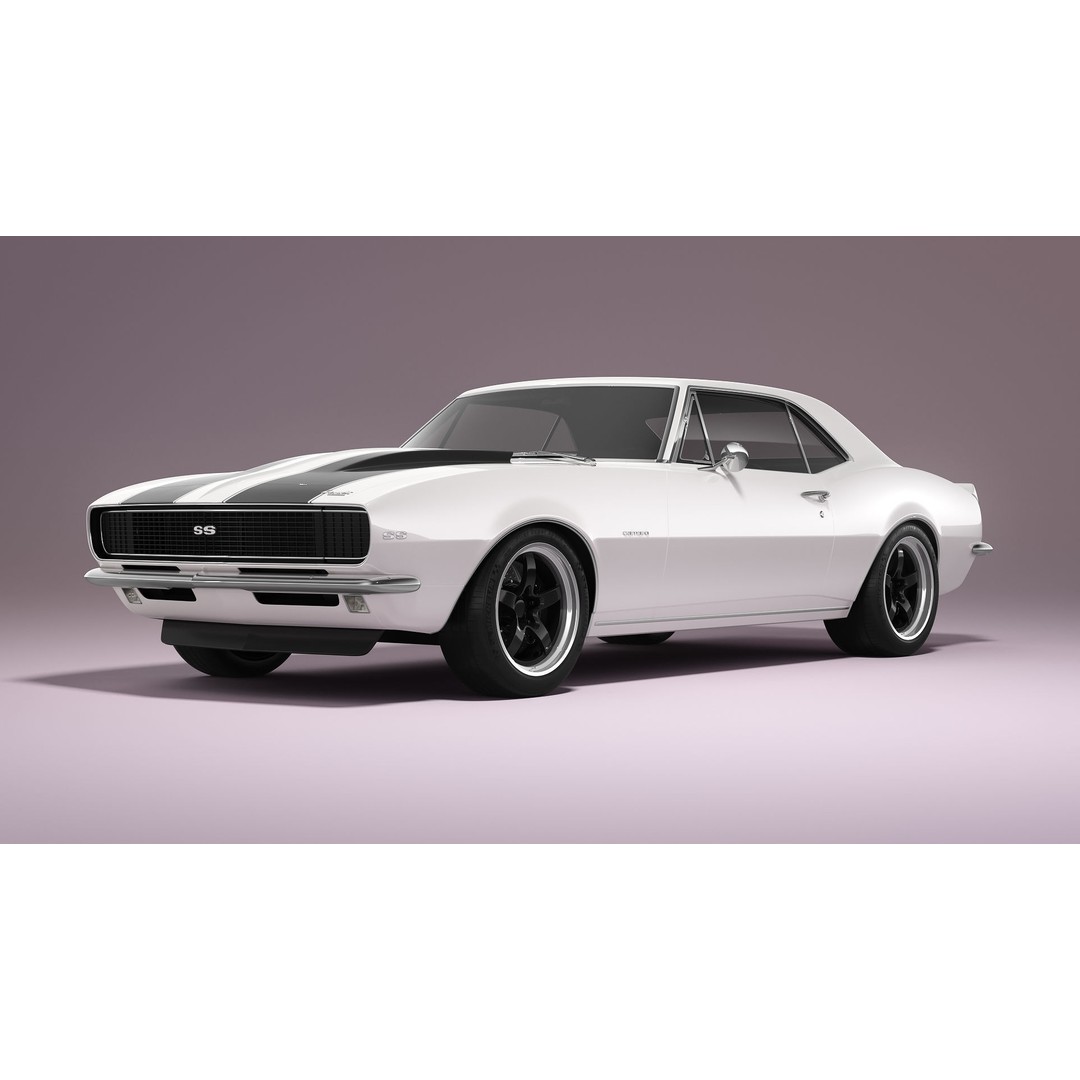 Chevrolet Camaro 1967 3D Model – Pro Touring High Poly Asset, FBX, Blender - View 5