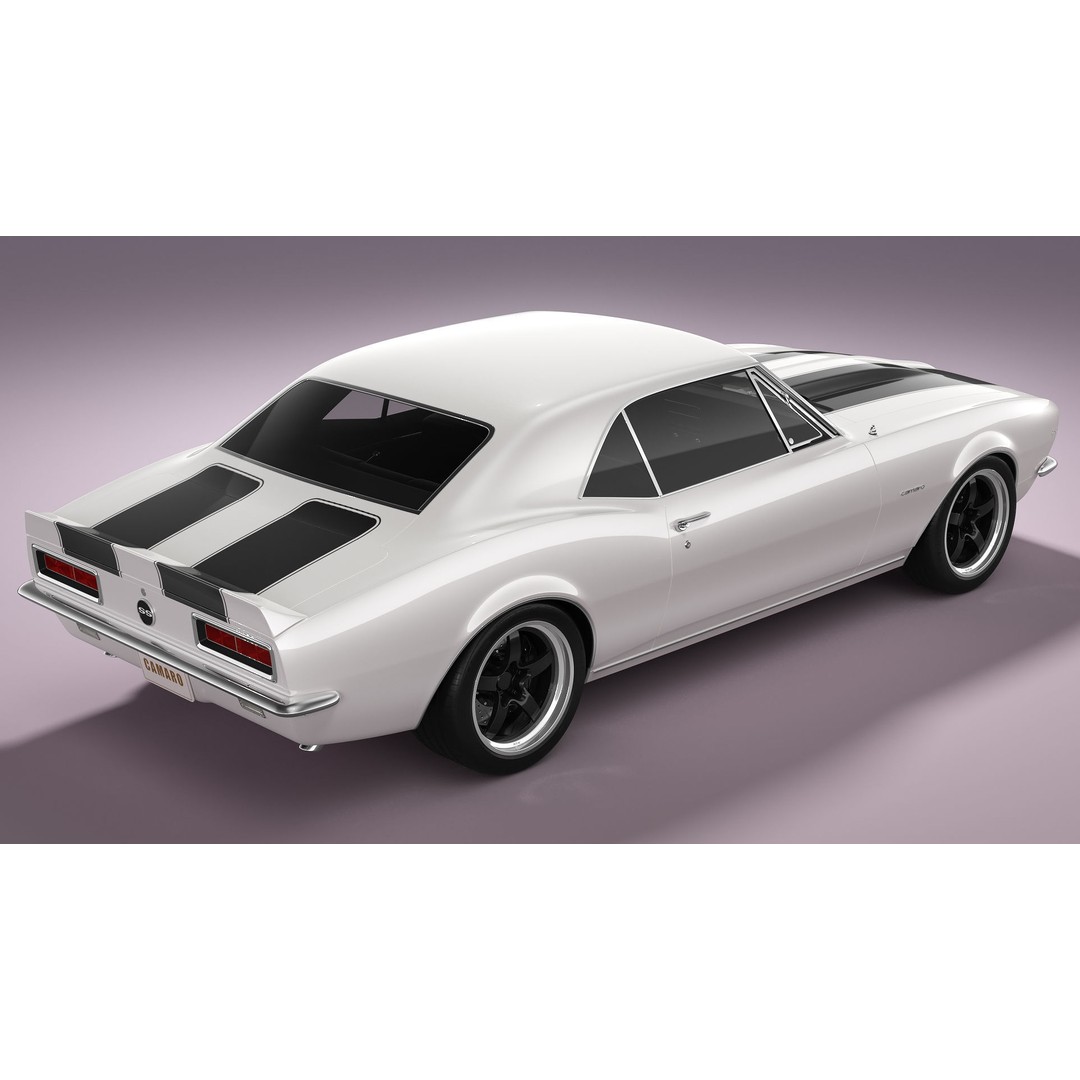 Chevrolet Camaro 1967 3D Model – Pro Touring High Poly Asset, FBX, Blender - View 7