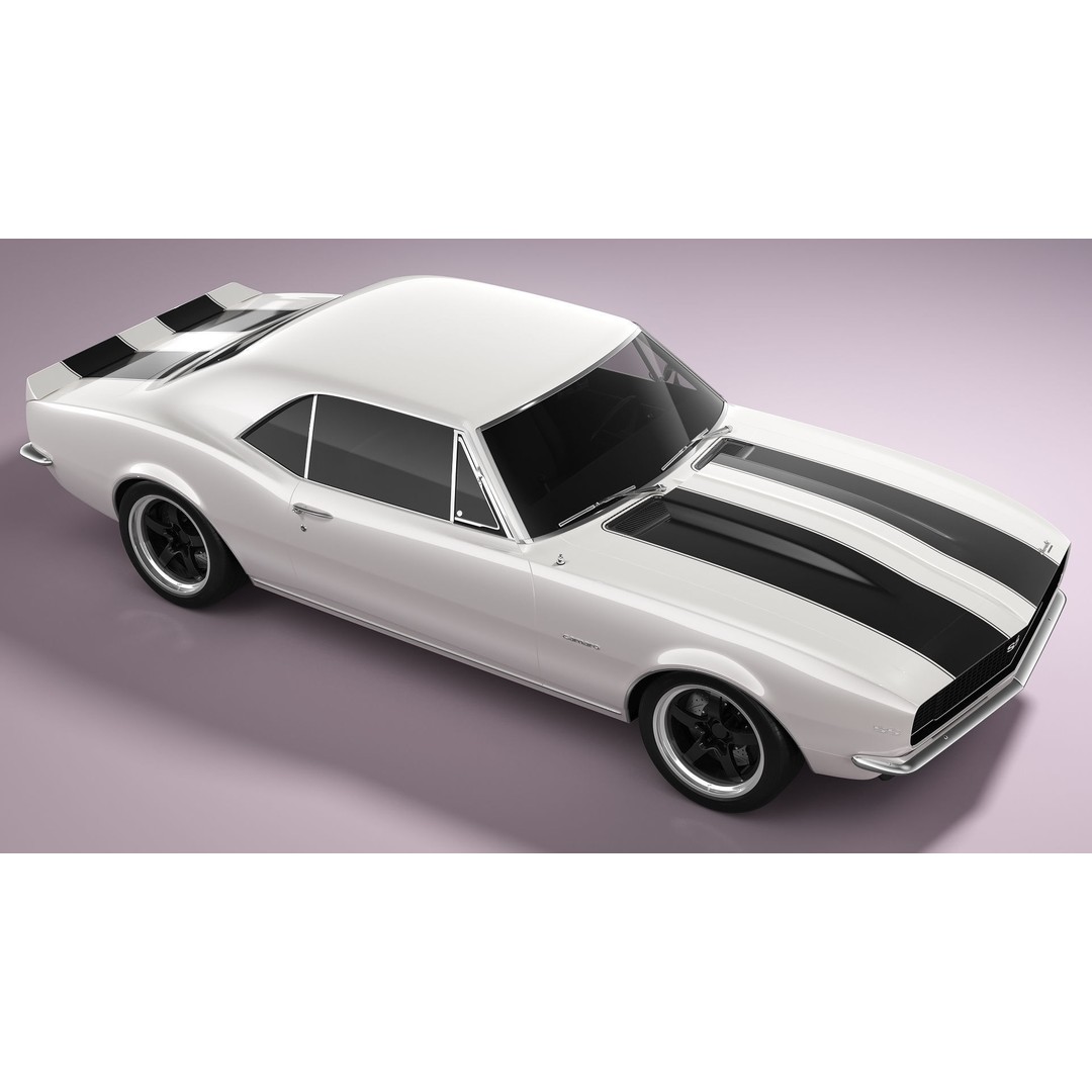 Chevrolet Camaro 1967 3D Model – Pro Touring High Poly Asset, FBX, Blender - View 9