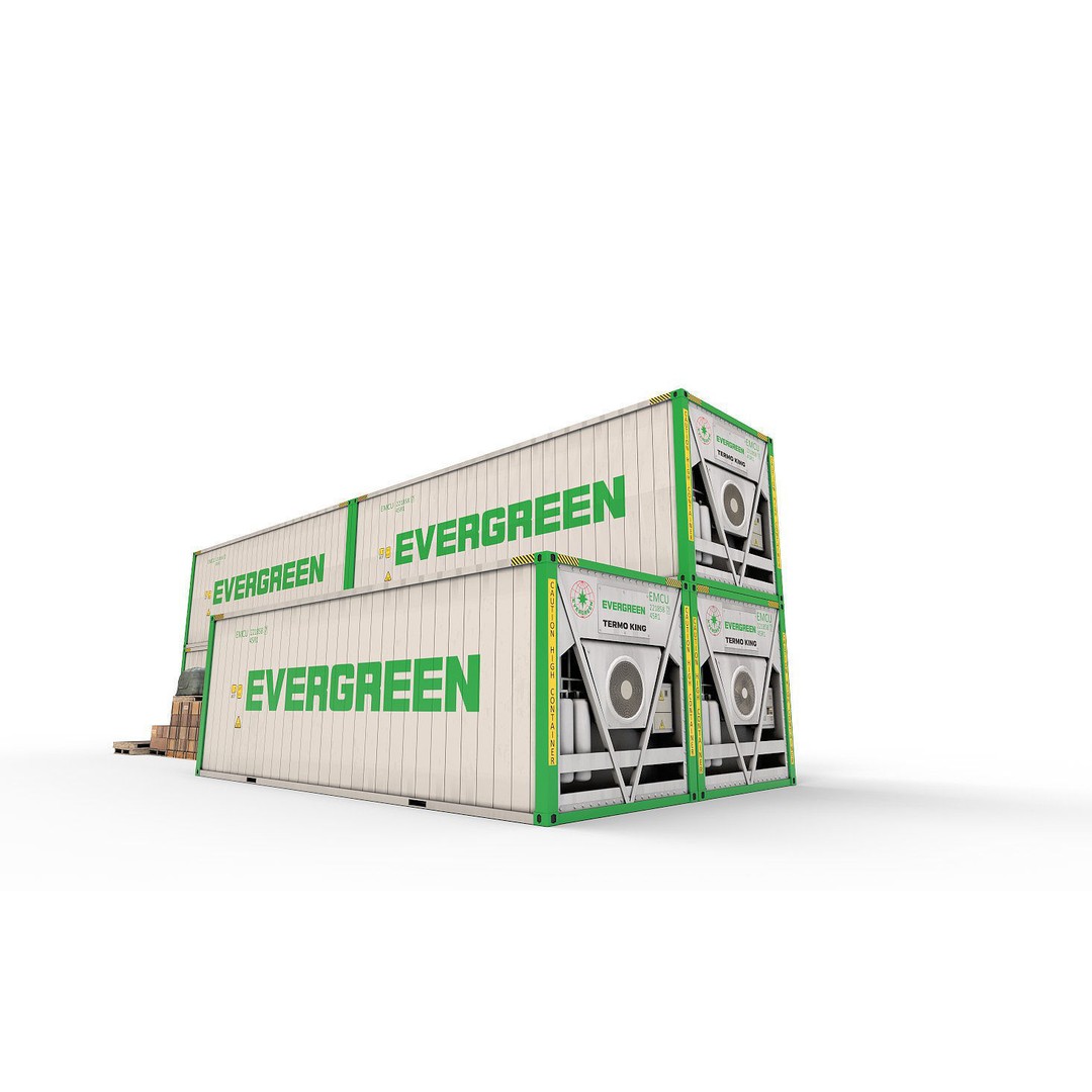 Reefer Containers 3D Model – Standard Shipping Containers, PBR Textures - View 8