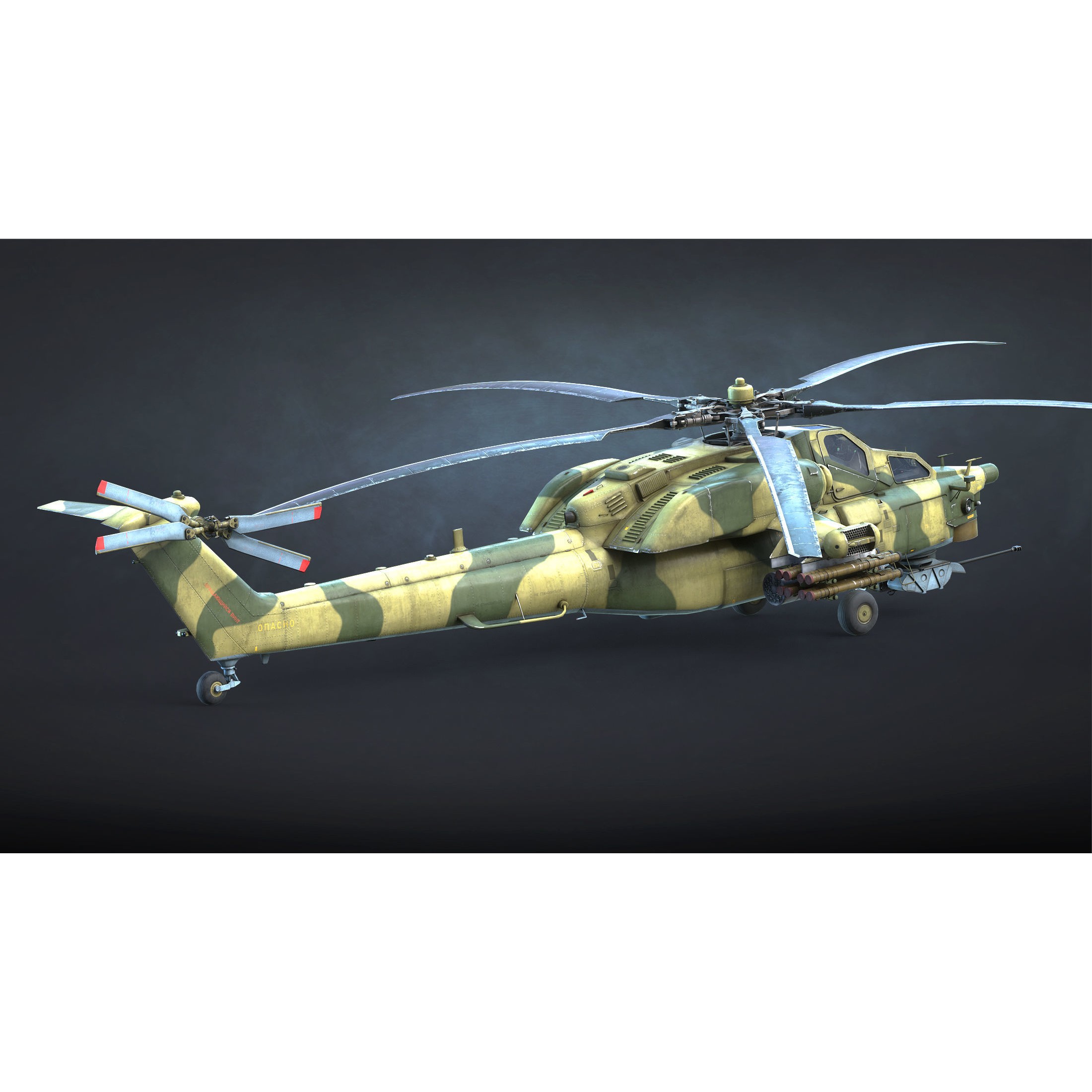 Mi-28N Havoc - Low-Poly Game-Ready 3D Model - View 10