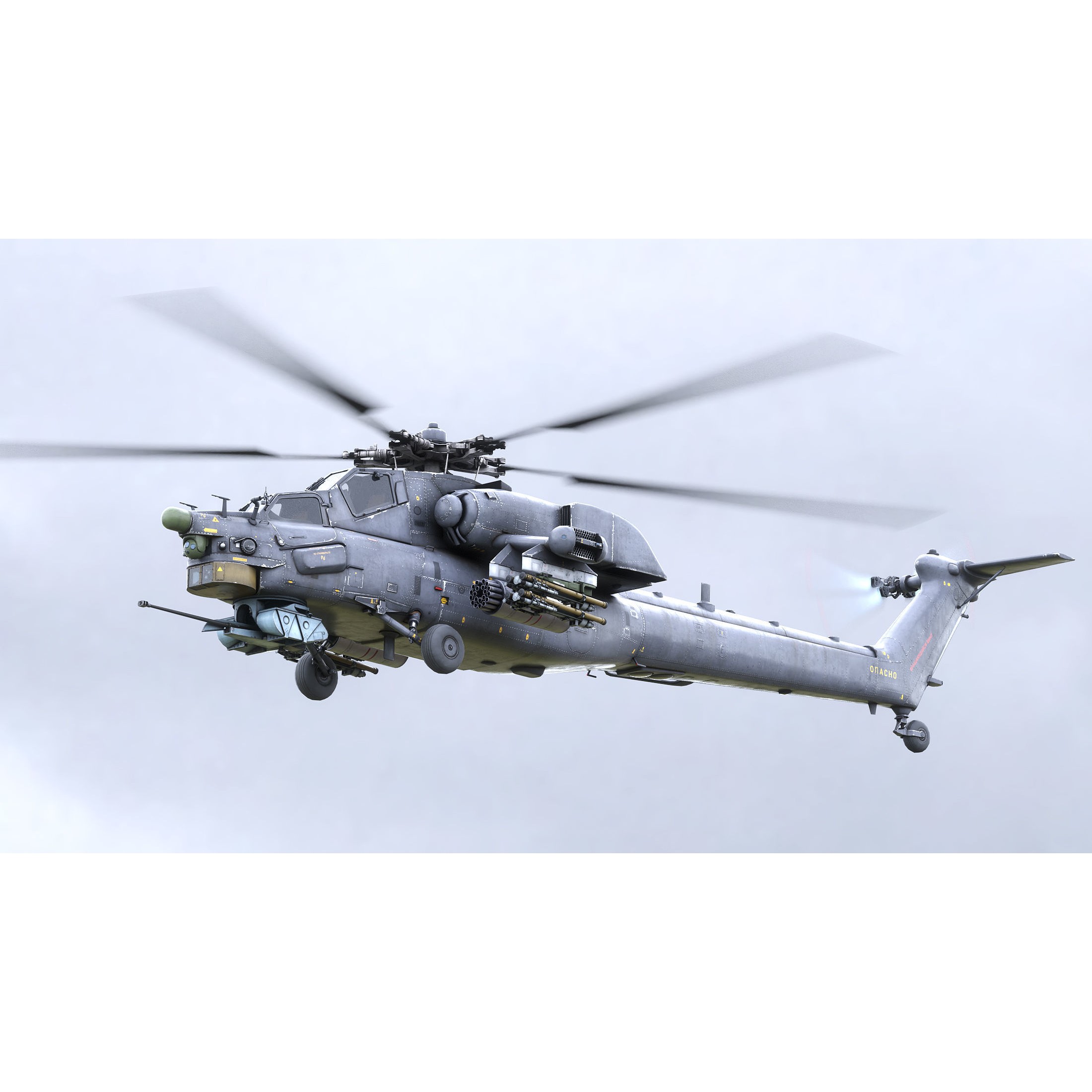 Mi-28N Havoc - Low-Poly Game-Ready 3D Model - View 13