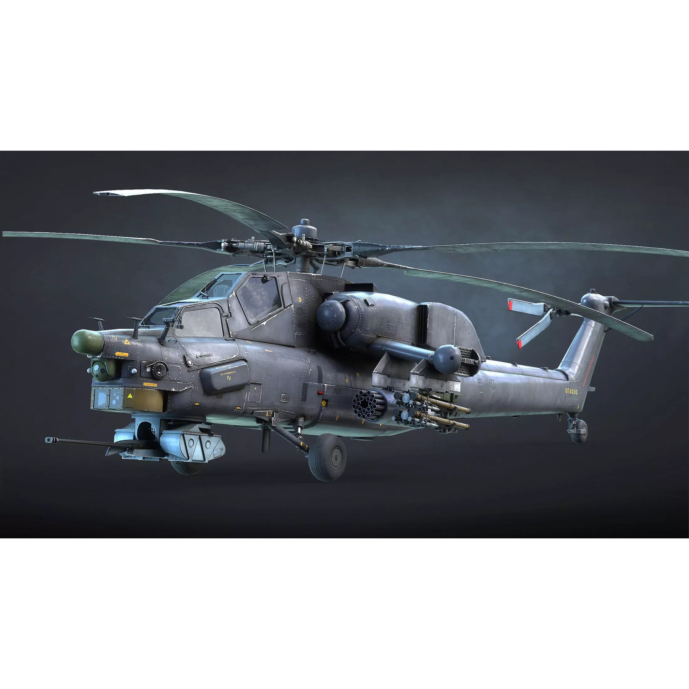 Mi-28N Havoc - Low-Poly Game-Ready 3D Model - View 2