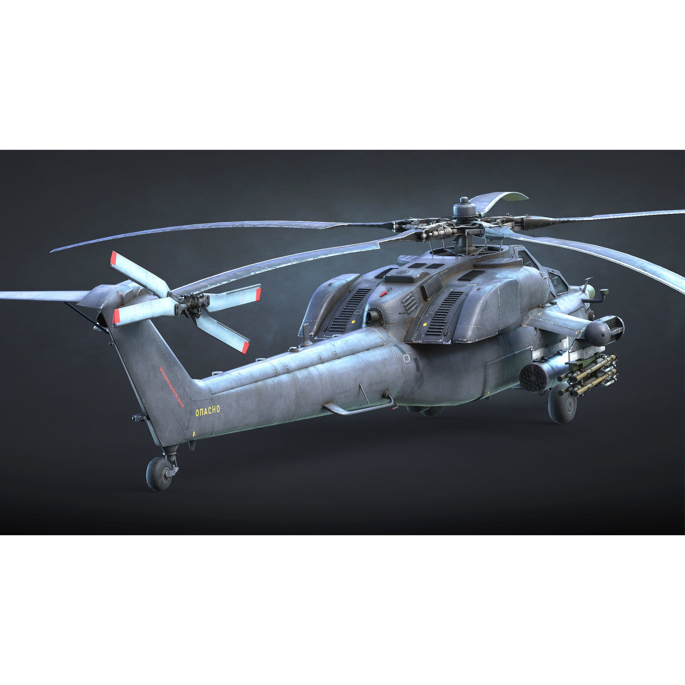 Mi-28N Havoc - Low-Poly Game-Ready 3D Model - View 7