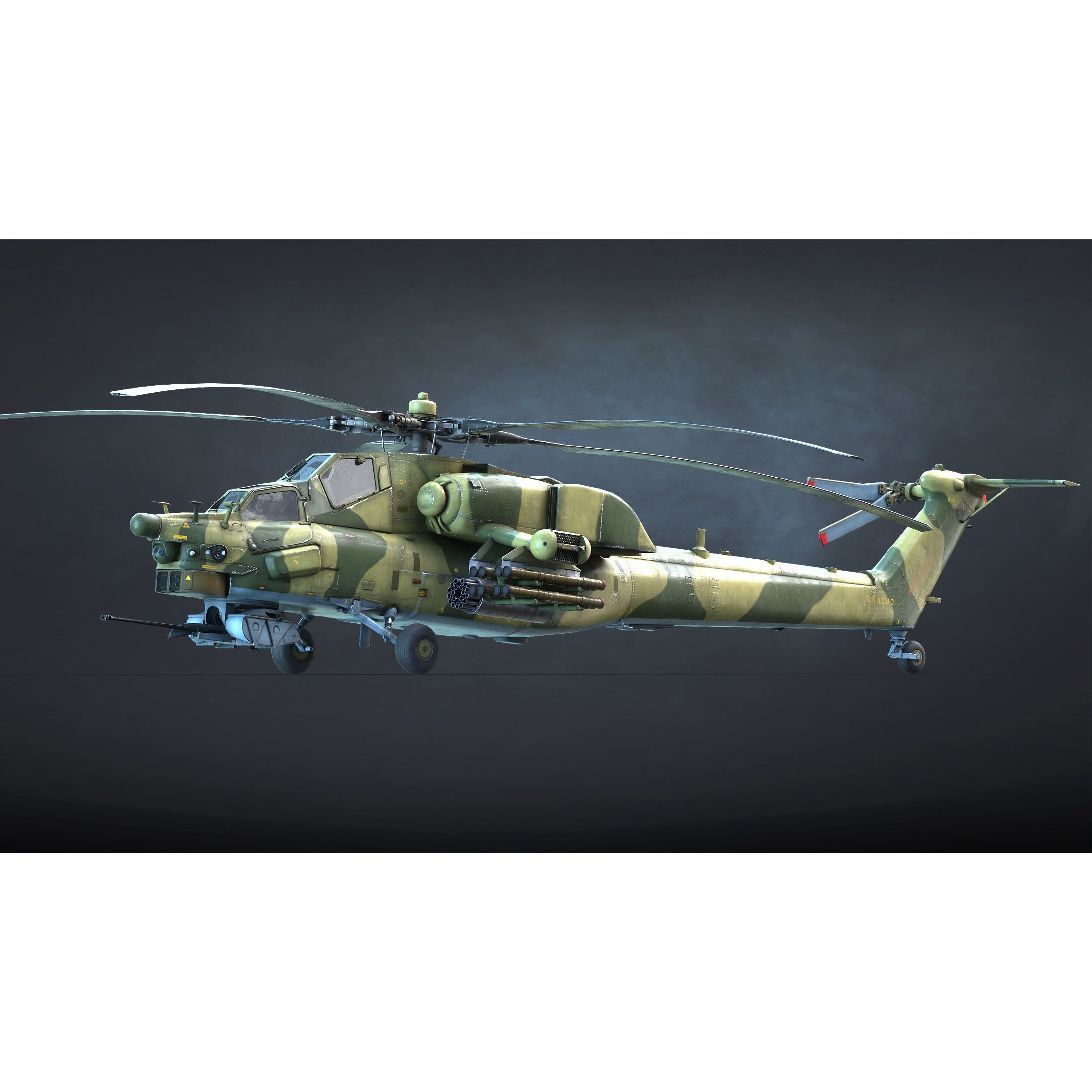 Mi-28N Havoc - Low-Poly Game-Ready 3D Model - View 9