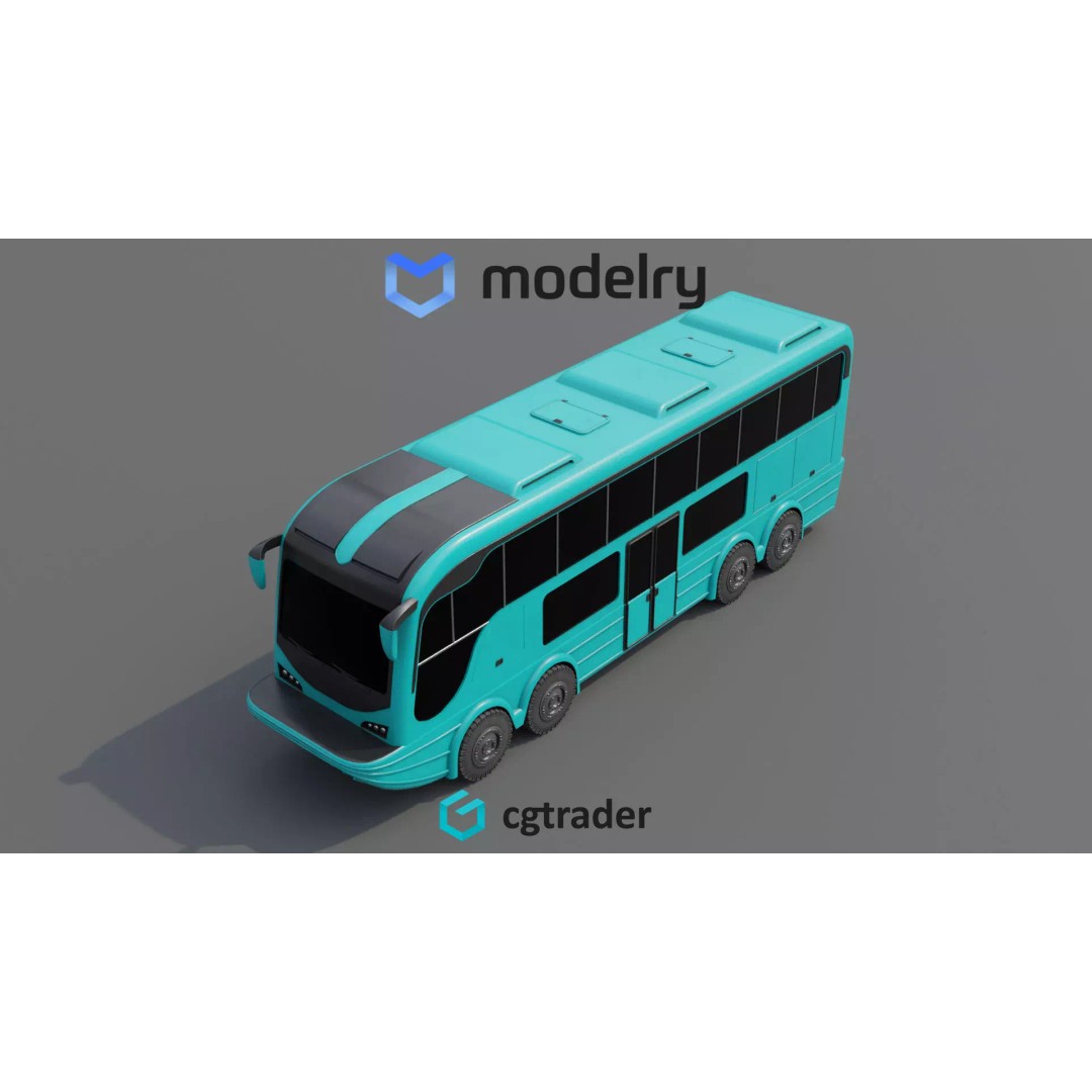 Amphibious Bus 3D Model – High Poly PBR Asset, FBX - View 2