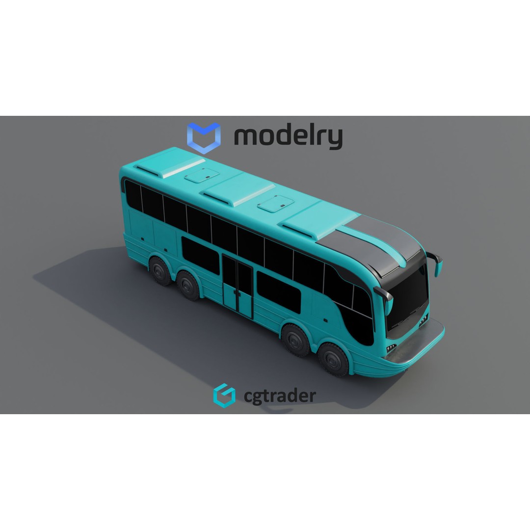 Amphibious Bus 3D Model – High Poly PBR Asset, FBX - View 3