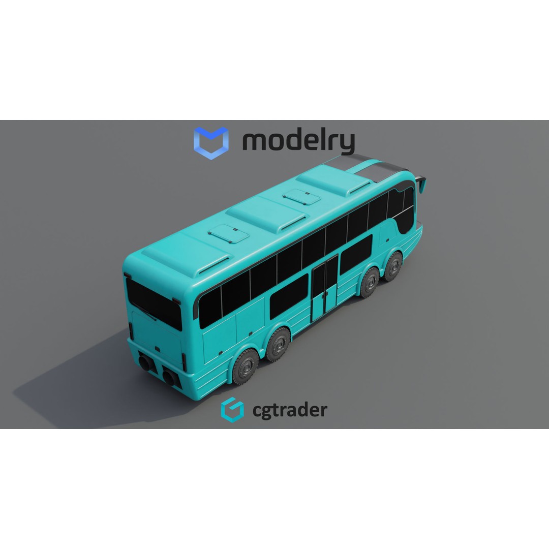 Amphibious Bus 3D Model – High Poly PBR Asset, FBX - View 4