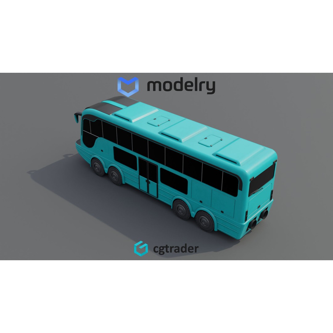Amphibious Bus 3D Model – High Poly PBR Asset, FBX - View 5