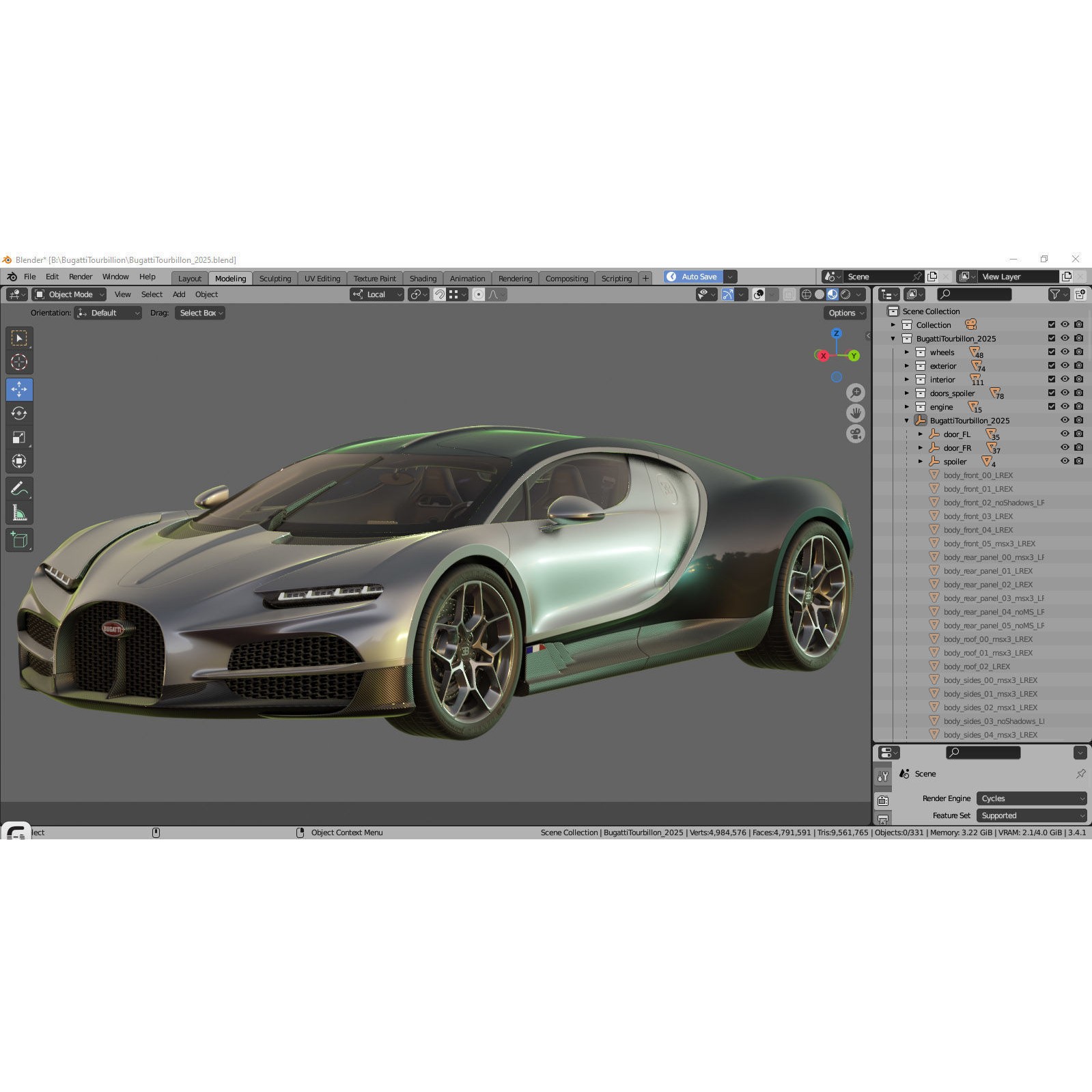Bugatti Tourbillon 2026 - High-Detail 3D Model - View 48