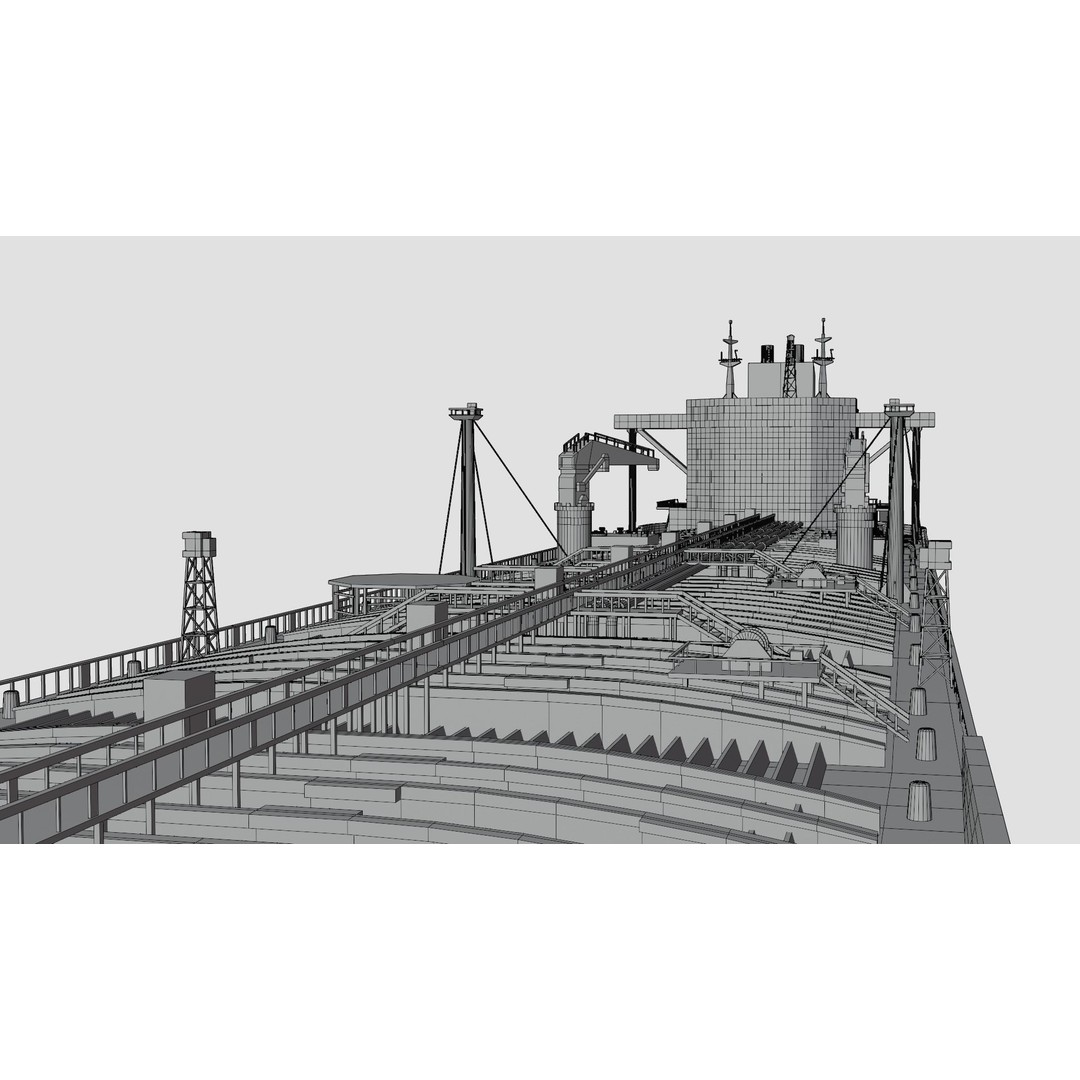 Oil Tanker Ship 3D Model – Industrial Watercraft, PBR Textures, FBX