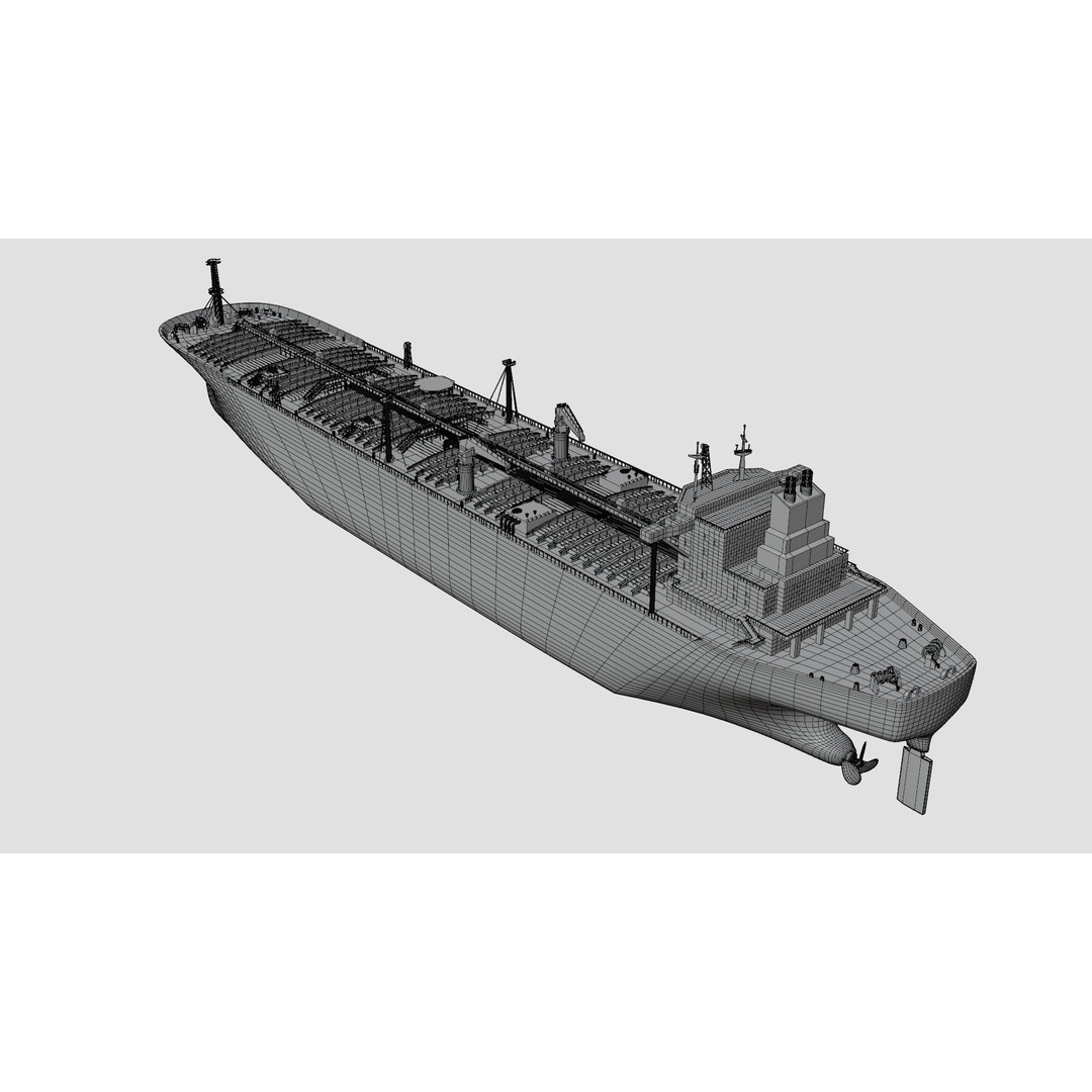 Oil Tanker Ship 3D Model – Industrial Watercraft, PBR Textures, FBX - View 10