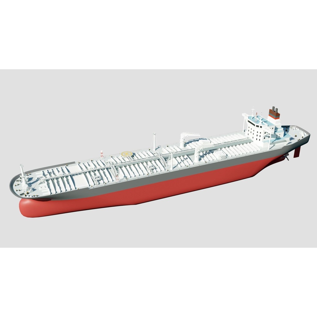 Oil Tanker Ship 3D Model – Industrial Watercraft, PBR Textures, FBX - View 4