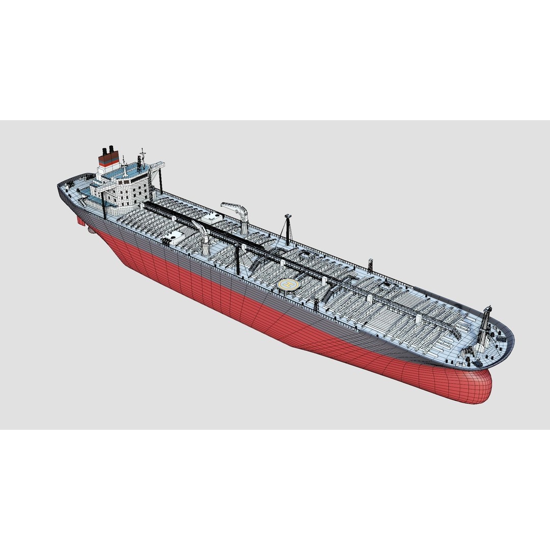 Oil Tanker Ship 3D Model – Industrial Watercraft, PBR Textures, FBX - View 6