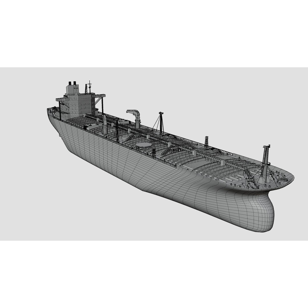 Oil Tanker Ship 3D Model – Industrial Watercraft, PBR Textures, FBX - View 8