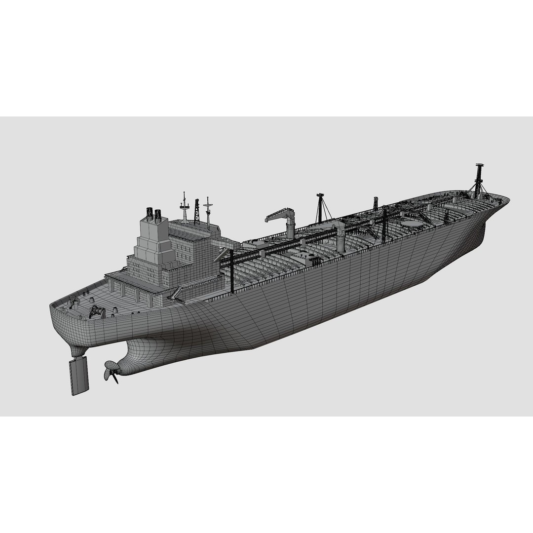 Oil Tanker Ship 3D Model – Industrial Watercraft, PBR Textures, FBX - View 9