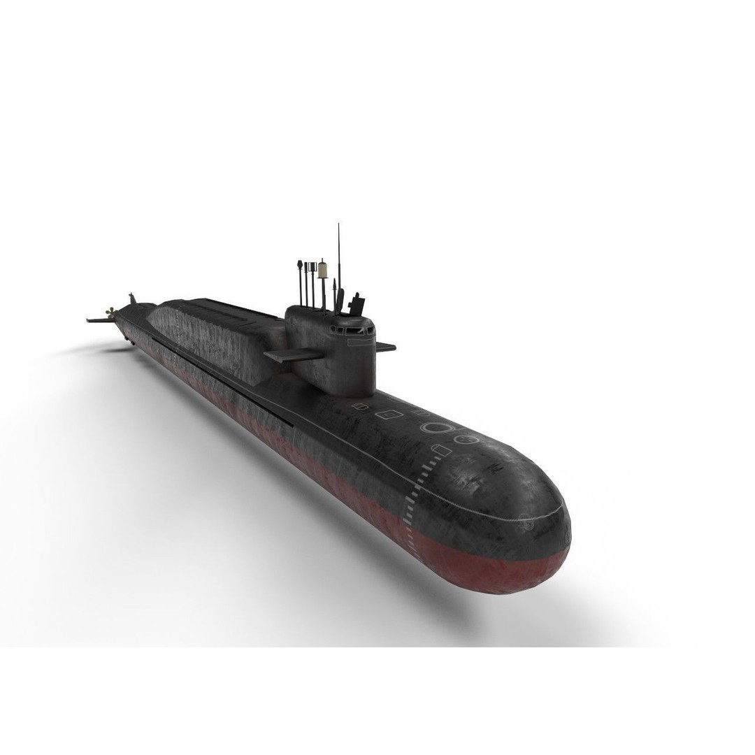 Delta Class Submarine 3D Model – Low Poly Game Asset, FBX - View 12