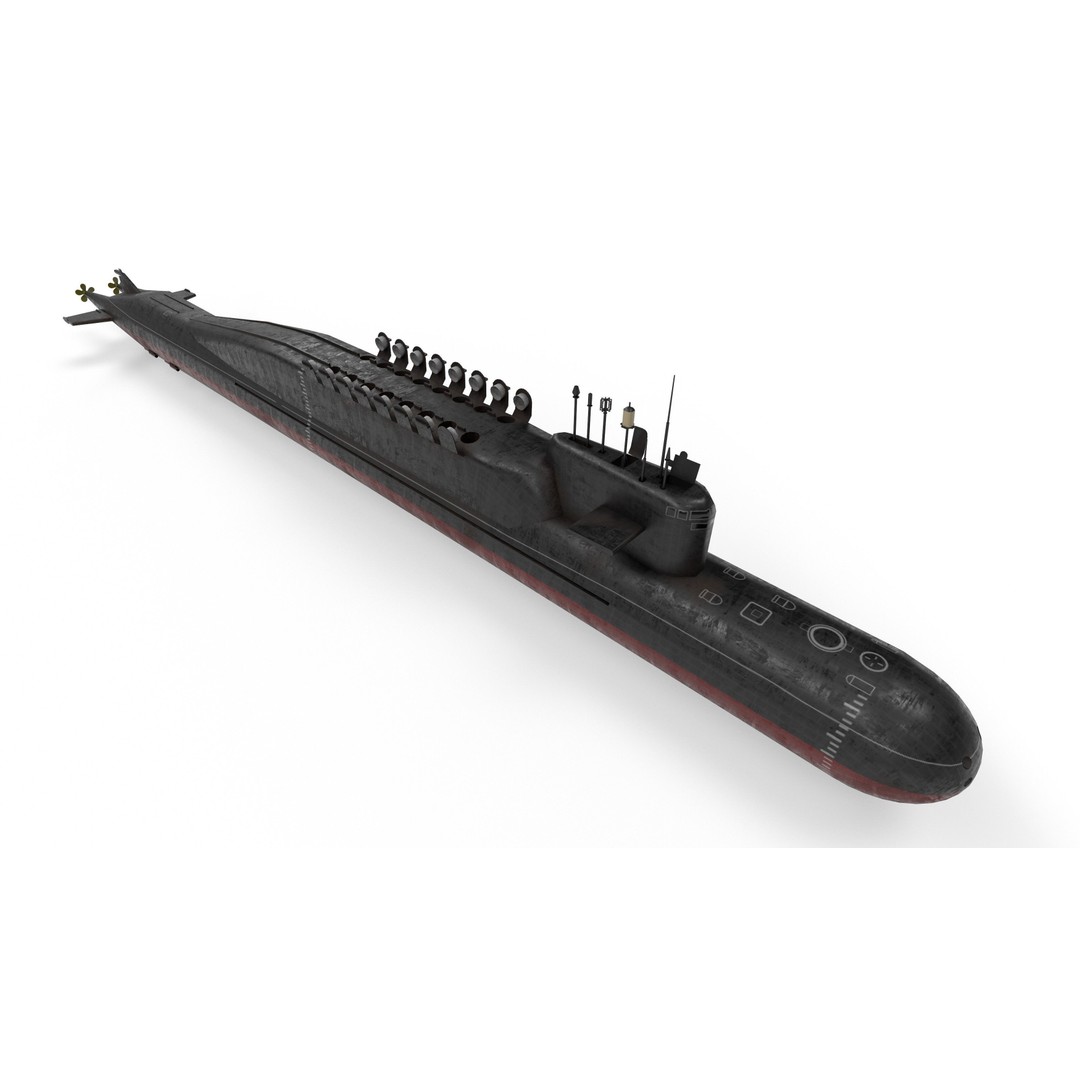 Delta Class Submarine 3D Model – Low Poly Game Asset, FBX - View 13
