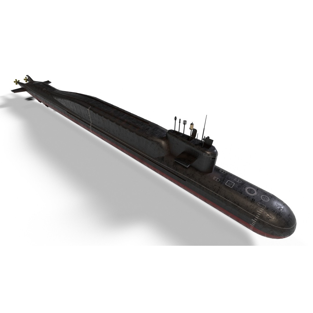 Delta Class Submarine 3D Model – Low Poly Game Asset, FBX - View 18